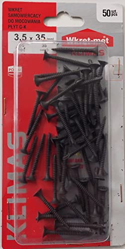 Tornillos de montaje rápido (100 unidades, 3,5 x 35 mm, metal yeso, autorroscantes