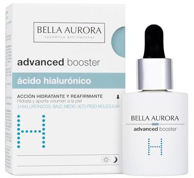 BELLA AURORA - Advanced Booster H 30 ml, Ácido Hialurónico, Sérum Hidratante y Antiarrugas Facial, Antiedad y Alisa la Piel, Confort al Instante, Atenúa Arrugas y Líneas de Expresión