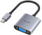 JESWO Mini DisplayPort vers VGA, Adaptateur Mini DP/Thunderbolt, 1080P@60Hz, pour Macbook Pro/Air, Surface Pro, Mac Mini, bureau, moniteur, HDTV, projecteurs, gris