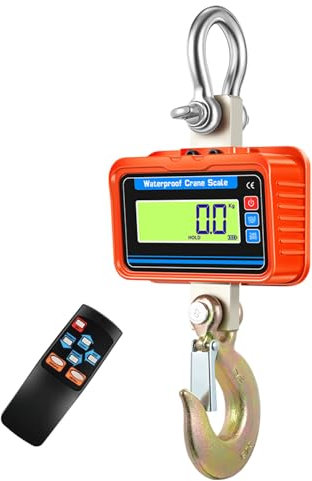 2T 2000KG Kranwaage Smart Schwere Typ Crane Maßstab mit Alulegierung von Luftfahrtqualität Elektronische Hängewaage Digital Haken Hängewaage Batteriemodell (Aufladung)