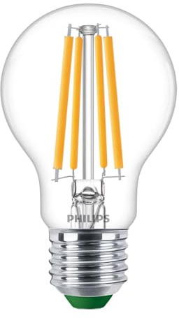 Philips Master LEDbulb Ultra Efficient E27 Birne, klar, 4 W, 840 lm – 827, sehr warmweiß, entspricht 60 W