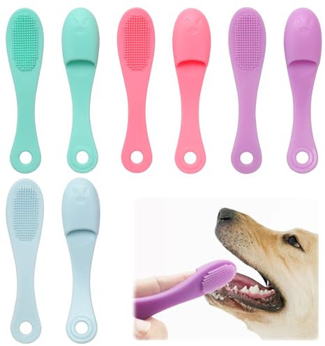 8 Stück Silikon Scrubber Katzen Kinn, Kinnbürsten für Katzen Kieselerde, Silikonschrubber, Katzenkinnschrubber für Zahnpflege und Kinnreinigung für Welpen und Katzen