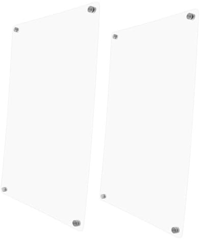 HOMSFOU 2 piezas Pizarra Magnética Acrílica Tablero Planificador Borrado Seco para Frigorífico Organizador Reutilizable para Notas y Recordatorios Hogar y Oficina