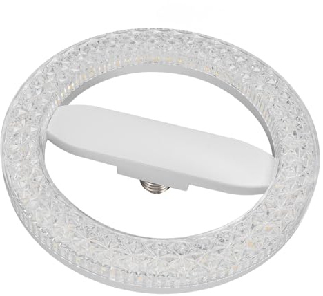 Ausla Lampadina LED 24W E27 E26, Lampadina Rotonda in ABS con 3 Temperature di Colore, Sostituzione LED Ad Alta Efficienza Energetica per Plafoniere, Lampadari, Lampade da Tavolo