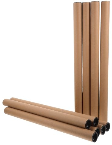 ZUNOXAZ 10 Tubos de Cartón para Embalaje y Envío de Pósteres y Documentos 2,5 CM Diámetro X 40 CM Largo Ideales para Transporte y Almacenamiento