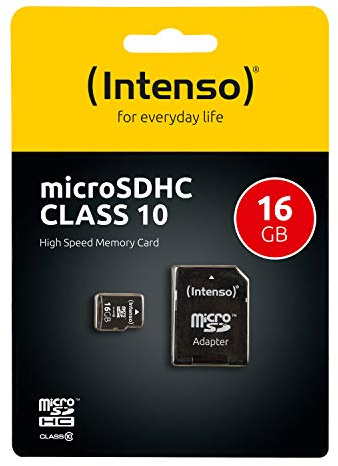 INTENSO 3413470 Micro SD clase 10 16GB c/adapt