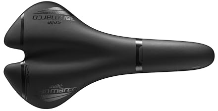 Selle San Marco ASPIDE Dynamic - Selle Vélo Route & Course, Cadre Manganèse, Coque Fibre Carbone - Taille L1, Noir
