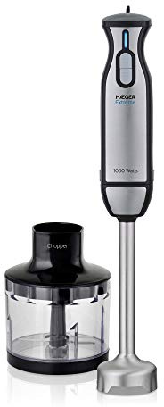 BATIDORA HAEGER EXTREME CHOPPER 1000W - 2 INTERRUPTORES TOQUE FÁCIL/SUAVE - EJE DESMONTABLE - PIE ACERO INOX - INCLUYE PICADORA