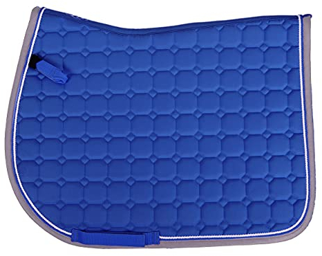 QHP Couverture de Selle Florence Shet Vz Bleu de Cobalt