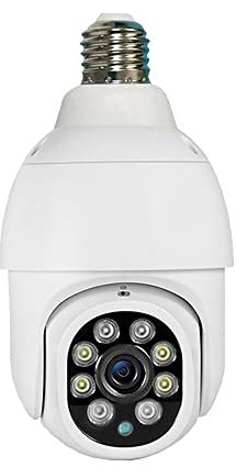 Deals-Telecamera ip 360 gradi wireless motorizata lampadina interno e27, 1080p, si attiva con solo movimento