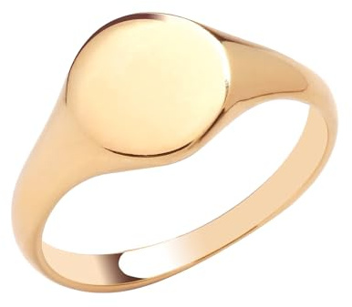 Old English Jewellers 9ct Yellow Gold on Silver Signet Ring sizes J to V (Men's or Ladies) (K)