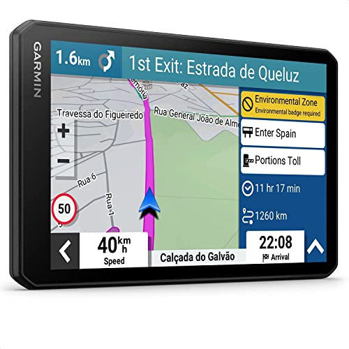 Garmin DriveCam 76, GPS Sat Nav with Built-in Dash Cam, 7 display, Video storage, Forward Collision/ Lane Departure warning,Voice Assist, Full EU Mapping,Live Traffic and Weather via Garmin Drive app