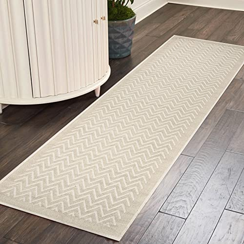 Pasha Home Teppich Läufer 80 x 150 cm Summer Beige/Boho Teppich aus Baumwolle/weicher Teppich Boho Style/moderner Teppich Läufer für Badezimmer, Küche, Wohnzimmer oder Küche