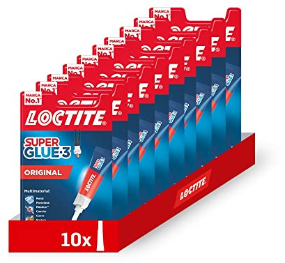 Loctite Super lim original 3 g – 10-pack superlim med stark omedelbar självhäftande kraft – transparent universallim för plast, metall, keramik, trä och mer