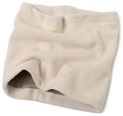 ENSTAB Loop Schal Kinder Baumwolle Eindicken Schlauchschal Kinder Halstuch Winter Baby Schal Baby Loop Hals Wärmer Mädchen und Junge (Beige, L（7-12Jahre）