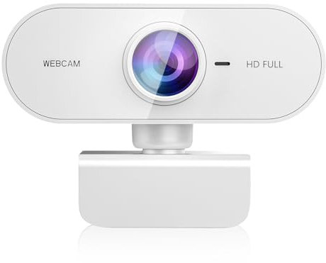 DDKJ Webcam mit Mikrofon,1080P Full HD Kamera PC Laptop,USB Web Cam Plug&Play,Externe Streaming Camera,Mini Facecam Videokonferenz Face Cam für Computer MacBook Microsoft Teams Gaming Meeting Live
