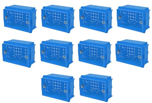 10 Pezzi Scatola 504 Da Incasso 137x74x53,5mm, Rettangolare Per 4 Moduli, Cassetta Da Incasso, Montaggio A Parete, Scatola di Distribuzione e Derivazione