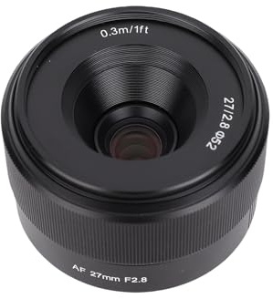 Jectse AF27mm F2.8-objektiv, Motor Large Aperture Eye Focus 42mm Focus Aluminium Alloy Retro Camera Lens för A5000/A5100/A6000/A6100/A6300/A6400/A6500/A6600/NEX-3/NEX-3N
