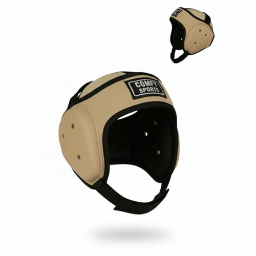 Comfy Ear Protector Wrestling, Grappling, BJJ, Rugby, Ear Guard Martial Arts Cauliflower Earmuffs, MMA Protection Helmet BJJ Headgear (Camel)