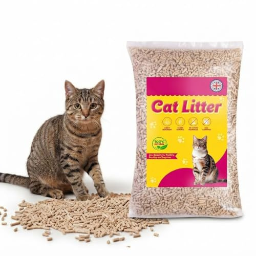 15L Premium Wood Cat Litter Pellets Biodegradable Soft Bedding | for Cats & Kittens with Excellent Odour Control