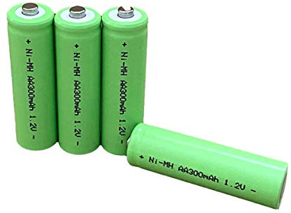 Dunamis Confezione da 4 Batterie Ricaricabili AA 1.2V NiMH 300mAh Formato AA - Adatte per l'uso in luci solari