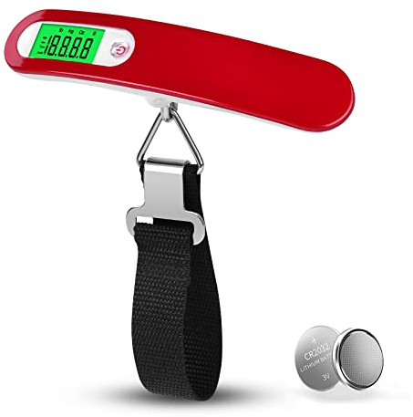Flintronic Bilancia Digitale Pesa Valigia, Bilancia per Valigie, Bilancia Digitale Pesa Bagaglio, Bilancia Pesa Valigie 50kg/110lb con Display LCD per Shopping Viaggi Pesca Consegna Espressa