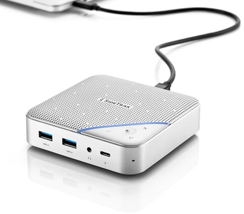 SideTrak Speakerphone Hub | Portable Audio Docking Station with 360° Sound Input and Smart Noise Cancellation | Conference Speaker and Microphone | Office Speaker and Speakerphone for Laptop