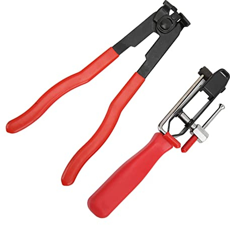 lvifloae 2Pcs Set CV Joint Ear Clamp Banding Tool Boot Crimp Plier Kit Stainless Steel Universal for Car Hose Axle Plier CV Clamp Tool CV Joint Banding Tools