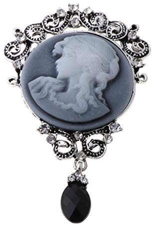 CUIGU Elegante Damen-Brosche im Antik-Vintage-Stil, viktorianische Camée-Brosche