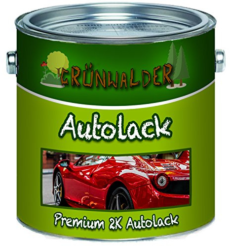 Grünwalder PREMIUM 2 Komponenten Autolack glänzender Landmaschinenlack, hochdeckender und schlagfester Lack mit passendem Härter - nur zwei dünne Anstriche! (RAL 3000 Feuerrot, 1 L)