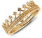 Ring Krone Sterling Silber 925 vergoldet (50)