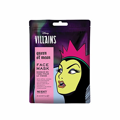 MAD BEAUTY. Pop Villains Face Mask - Evil Queen: Refresca y revitaliza tu piel con esta mascarilla facial inspirada en la Reina Malvada, para un cuidado facial lleno de estilo.