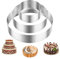 smtfcty 3 Stück Tortenring Edelstahl Tortenring Set,Kuchenring Rund Feste Tortenring, Backformen, Passend für Gebäck,Moussekuchen,Tortenring Hoch 4,5cm Ø 10/15 /20 cm (Runden)
