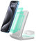 2-in-1 drahtloses Ladegerät,Doppelt Faltbare 20W schnelle drahtlose Ladestation kompatibel mit iPhone 16/15/Pro/14/13/12/SE/AirPods,Dual Phone Induction Ladestation für Samsung,Pixel (Weiß)