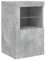 vidaXL Beistellschrank, Sideboard mit viel Stauraum, Kommode Schrank mit LED-Leuchten, Anrichte Wohnzimmerschrank Standschrank, Betongrau Holzwerkstoff