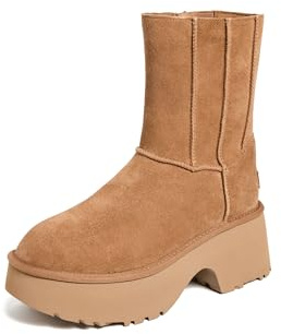 UGG Botas de Piel Classic Twin Seam New marrón