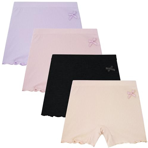 Happy Cherry Shorts Fille à Porter sous Robe 0-12 Ans Fille Shorts Sécurité avec Dentelle Shorts de Danse Uni pour Bébé Fille 12 Ans