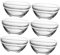 Mikinona 6St Glasschüssel-Kuchen kleine Schüssel Prise Schalen Kleinigkeit Schalen für die Zubereitung von Mahlzeiten serving bowl obstplatte runde Glasschalen Servierschalen aus Glas
