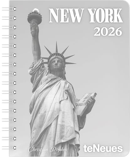 teNeue - New York Diary 2026 - Calendario de libro y calendario de bolsillo de 16,5 x 22 cm | Calendario semanal para fans de Nueva York, trabajo y escuela: Diary