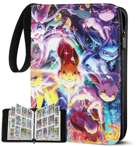 Herritozl Sammelalbum für Pokemon 900 Karten - 50 Seiten 9 Taschen Album