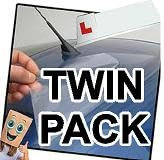 Twin Pack 2 x protector Roof Paint Protection Films for Driving School Learner Signs 100cm x 30cm roofsign instructor clear vinyl decal with fitting instructions. sign not included