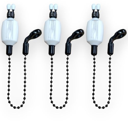 TJR Tackle 3 x Pro Ace II Bite Indicators Bobbins Short 14cm Chain For Fishing Bite Alarms