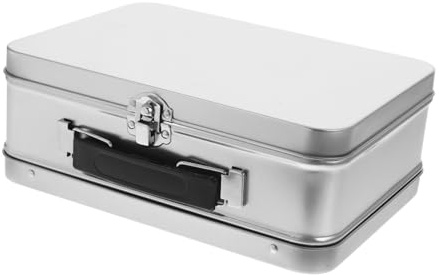 SEWOART Fiambrera De Hojalata Retro Para Guardar Golosinas Galletas Dulces y Bocadillos Para Picnic Merienda Loncheras Metálicas Con Tapa