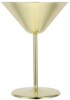 DEARMAMY Bicchiere Solido Oro Martini in Acciaio Inossidabile Design Creativo Superficie Liscia e Delicata per Eventi Formali e Raduni Informali