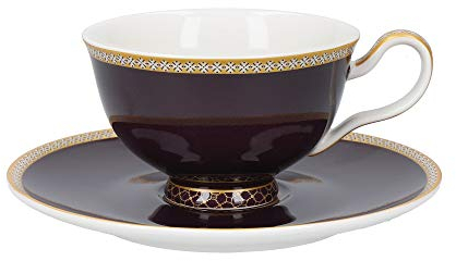 Maxwell & Williams Teas & C’s Kasbah Tea Cup and Saucer Set in Gift Box, Porcelain, Violet, 2 ml