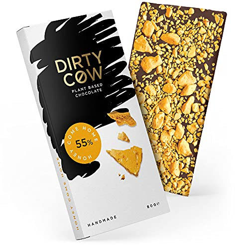 Dirty Cow Plant Based Vegan Chocolate Bar (Honey Come Home, 1 x 80g Bar)