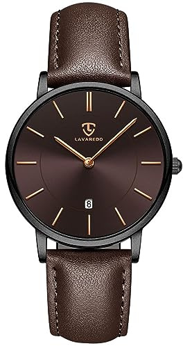 BEN NEVIS Herrklocka, kvartsklocka, ultratunn och minimalistisk urtavla, datumvisning, läderarmband, klassisk och elegant klocka, herrgåva