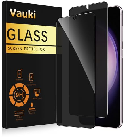 Vauki 2 Pezzi Privacy Vetro Temperato per Samsung Galaxy S24 5G,Pellicola Protettiva Anti-Spy,Durezza 9H,Anti-Graffio,Senza Bolle,Schermo Protezione Anti-Spia Pellicola per Samsung Galaxy S24 5G