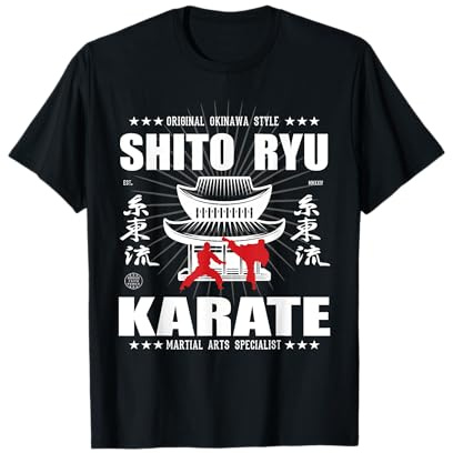Karaté Shito-Ryu : Torii, Karateka et Kanji puissant T-Shirt