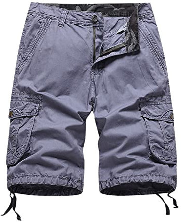 Prime Deals of The Day Today Only Herren Jogginghose Basic Sweatpants Männliche lässige Shorts mit mittlerer Taille, solide Splice-Tasche, Kordelzug, knielange Shorts